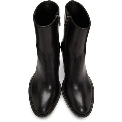 Shop Ann Demeulemeester Black Platform Boots In 099 Black