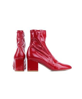 red patent leather cowboy boots