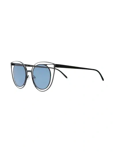 Shop Thierry Lasry Morphology Cat Eye Sunglasses In Black