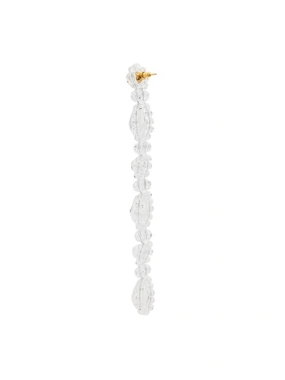 Shop Simone Rocha Crystal Long Drop Earrings - Neutrals