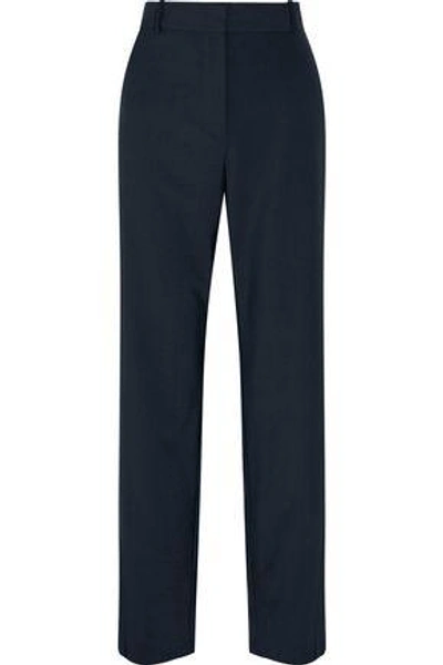 Shop Acne Studios Woman Haruna Dry Wool-blend Wide-leg Pants Midnight Blue