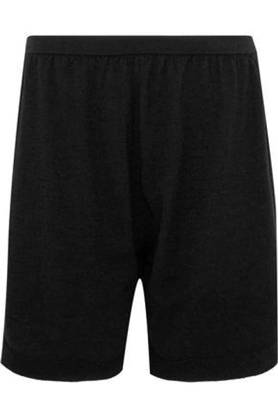 Shop Rick Owens Woman Cashmere-blend Shorts Black