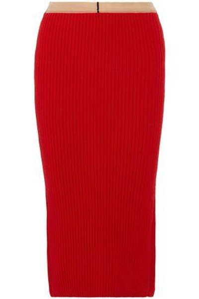 Shop Calvin Klein 205w39nyc Woman Midi Skirt Red