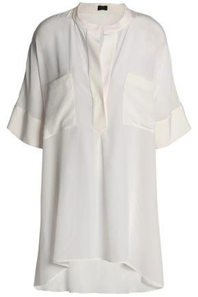 Shop Joseph Nova Silk Crepe De Chine Tunic In Off-white