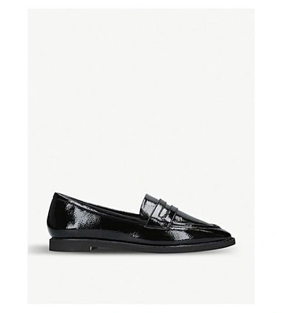 Shop Kg Kurt Geiger Moby Faux-patent Leather Loafers In Black
