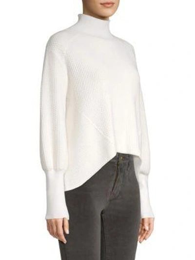 Shop Frame Chenille High-low Sweater In Off White
