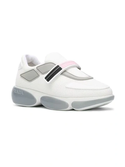 Shop Prada Sport Knit 2 Sneakers In White