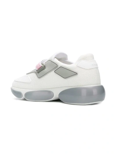 Shop Prada Sport Knit 2 Sneakers In White