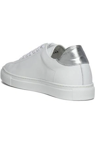 Shop Iris & Ink Tanya Leather Sneakers In White