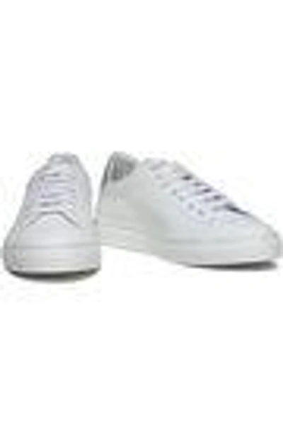 Shop Iris & Ink Tanya Leather Sneakers In White