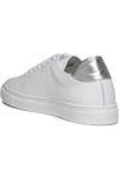 Shop Iris & Ink Tanya Leather Sneakers In White