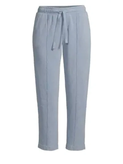 Shop Atm Anthony Thomas Melillo Croma Cotton Pull-on Cropped Joggers In Blue