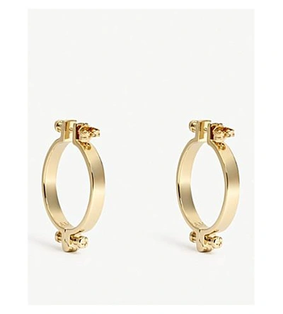 Shop Annelise Michelson Alpha Small Earrings In Gold