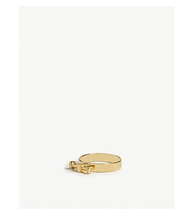 Shop Annelise Michelson Alpha Ring In Gold