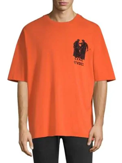 Shop Etudes Studio Museum Graphic T-shirt In Orange