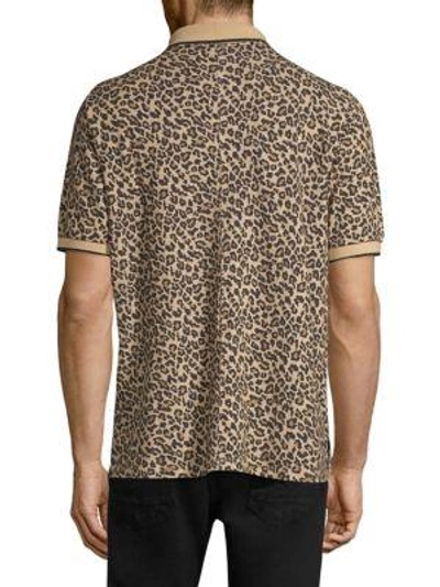 Shop Ovadia & Sons Leopard Cotton Polo Shirt In Multi