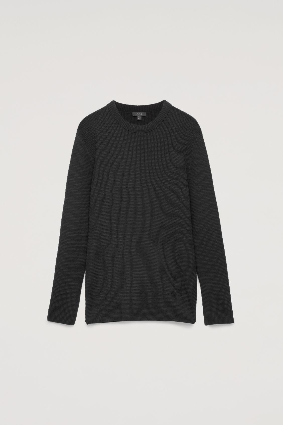 black waffle jumper