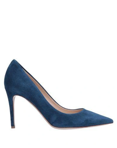 Shop Deimille Woman Pumps Blue Size 6 Soft Leather