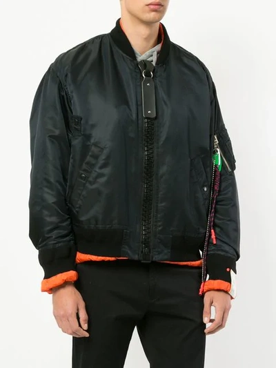 Shop Miharayasuhiro Maison Mihara Yasuhiro Big Zip Jacket - Black