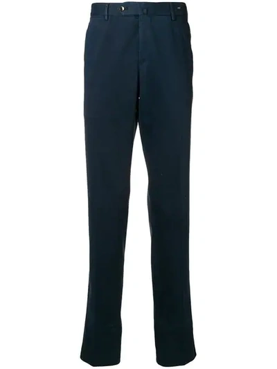 Shop Pt01 Slim-fit Trousers In Blue