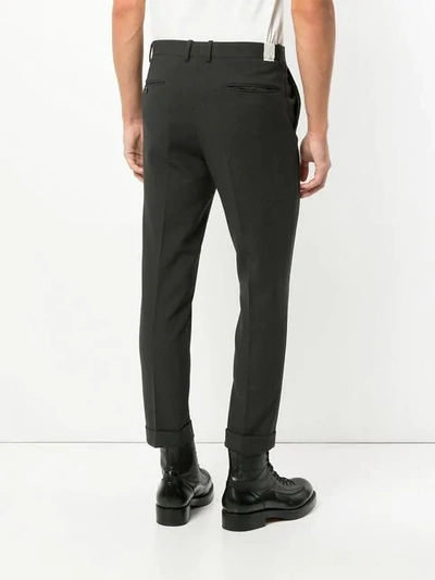 Shop N.hoolywood N. Hoolywood Slim-fit Tailored Trousers - Grey