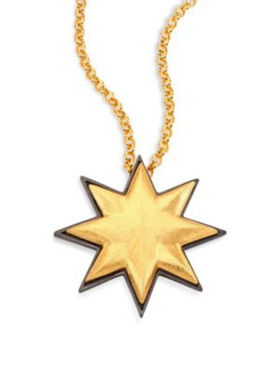 Shop Stephanie Kantis Emi Sunburst Pendant In Gold