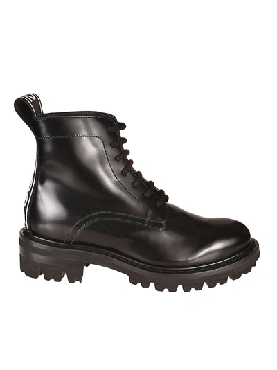 Shop Dsquared2 Logo Tab Boots In Black