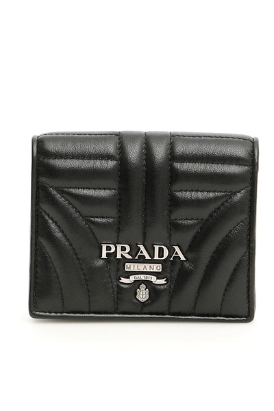 Shop Prada Diagramme Wallet In Neronero