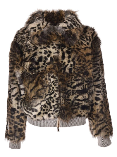 Shop Stella Mccartney Leopard Print Jacket In Multicolor