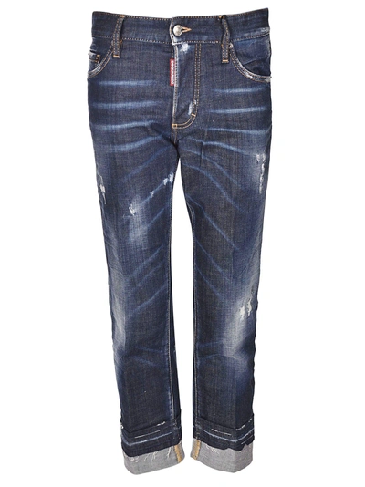 Shop Dsquared2 Cropped Jeans In Blue