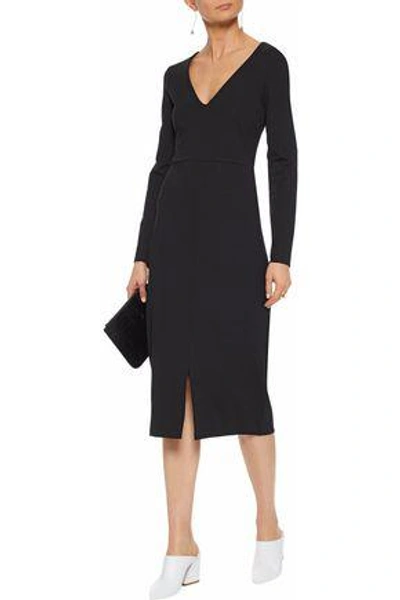 Shop Iris & Ink Woman Laney Stretch-knit Dress Black
