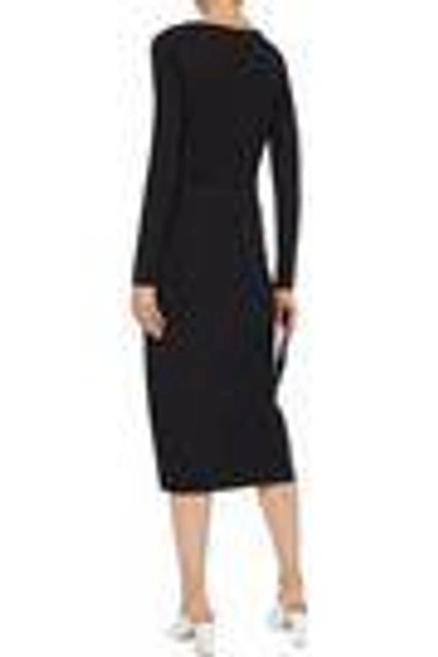 Shop Iris & Ink Woman Laney Stretch-knit Dress Black