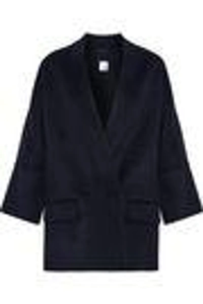 Shop Iris & Ink Woman Dorian Double-breasted Wool-blend Felt Jacket Navy