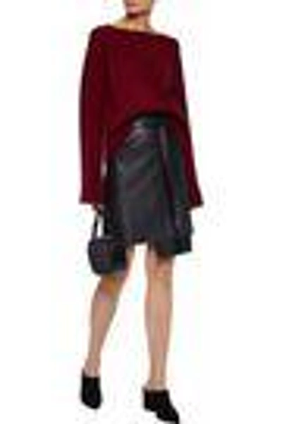 Shop Iris & Ink Woman Leah Cashmere Sweater Burgundy