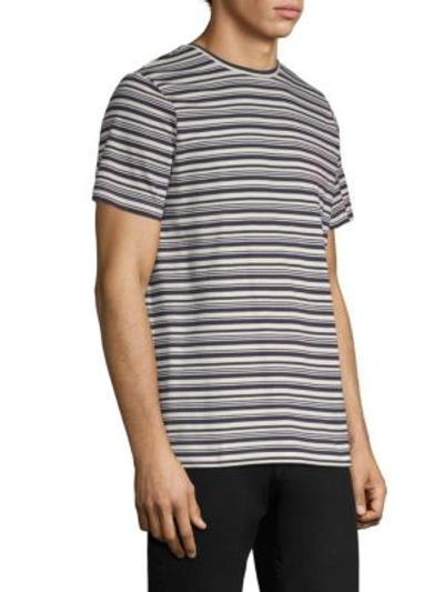 Shop Apc Striped Cotton T-shirt In Marine