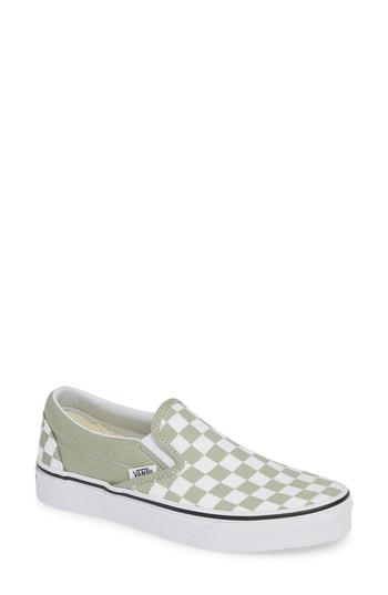 vans desert sage true white slip on