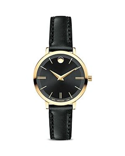 Shop Movado Ultra Slim Watch, 28mm In Black