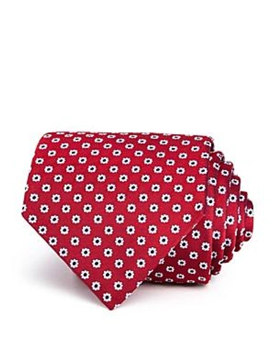 Shop Turnbull & Asser Neat Daisy Silk Classic Tie In Red