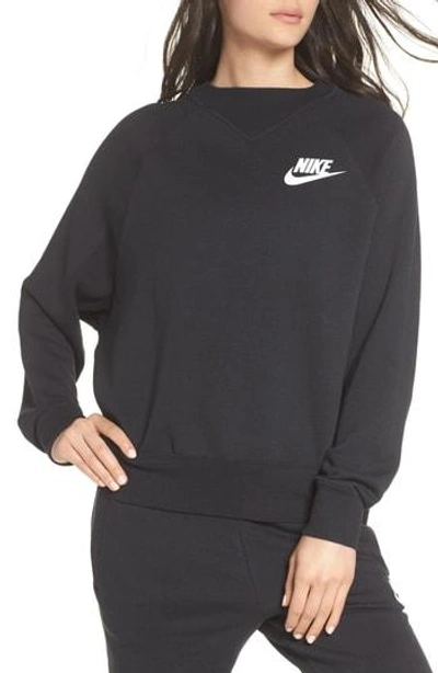 Shop Nike Sportswear Rally Sweatshirt In Black/ White