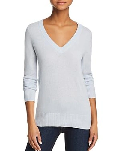 Shop Aqua Cashmere V-neck Cashmere Sweater - 100% Exclusive In Sky Blue