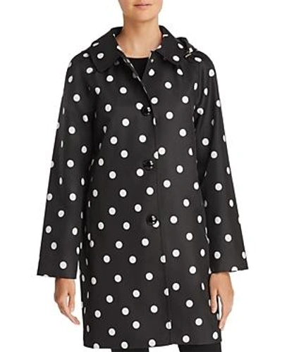 Shop Kate Spade New York Deco Dot Trench Coat In Black/white