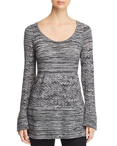 Shop Heather B Marled Tunic Sweater In Black/white