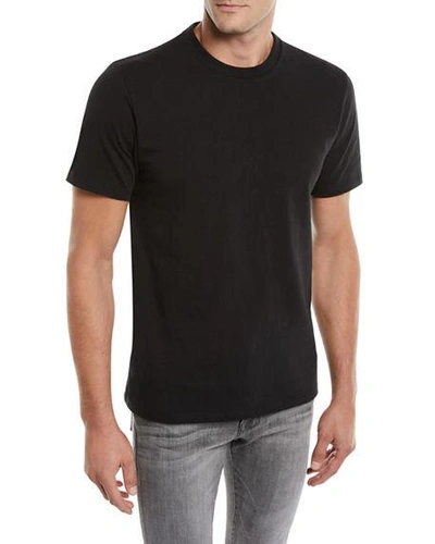 Shop Frame Men's Heavyweight Cotton Crewneck Classic Fit T-shirt In Black