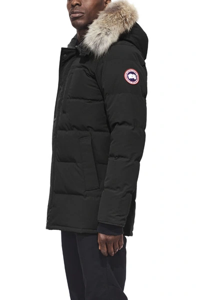 Shop Canada Goose Carson Down Parka With Fur-trim Hood In Black
