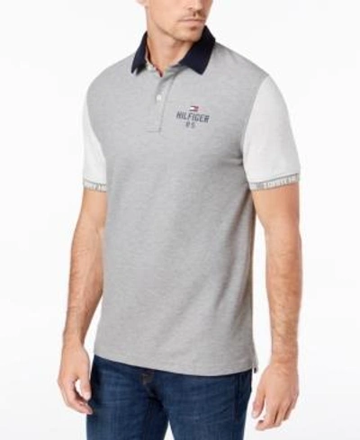 Shop Tommy Hilfiger Men's Carl Custom Fit Polo Shirt, Created For Macy's In Sport Grey Heather