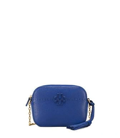 Shop Tory Burch Mcgraw Camera Bag In Bright Indigo