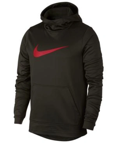 Shop Nike Men's Therma Basketball Hoodie In Sequoia