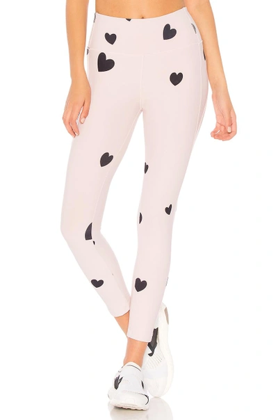 Shop Monrow Scattered Hearts Legging In Pink