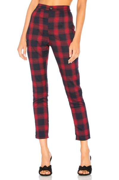 Shop Superdown Darla Plaid Pant In Red Plaid