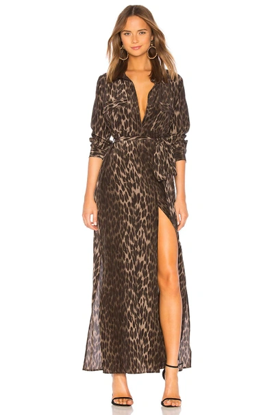Shop L Agence Cameron Dress In Brown